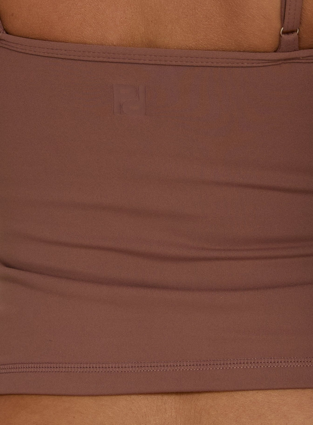 Ascend Layered Halter Tank Top Brown / Pink