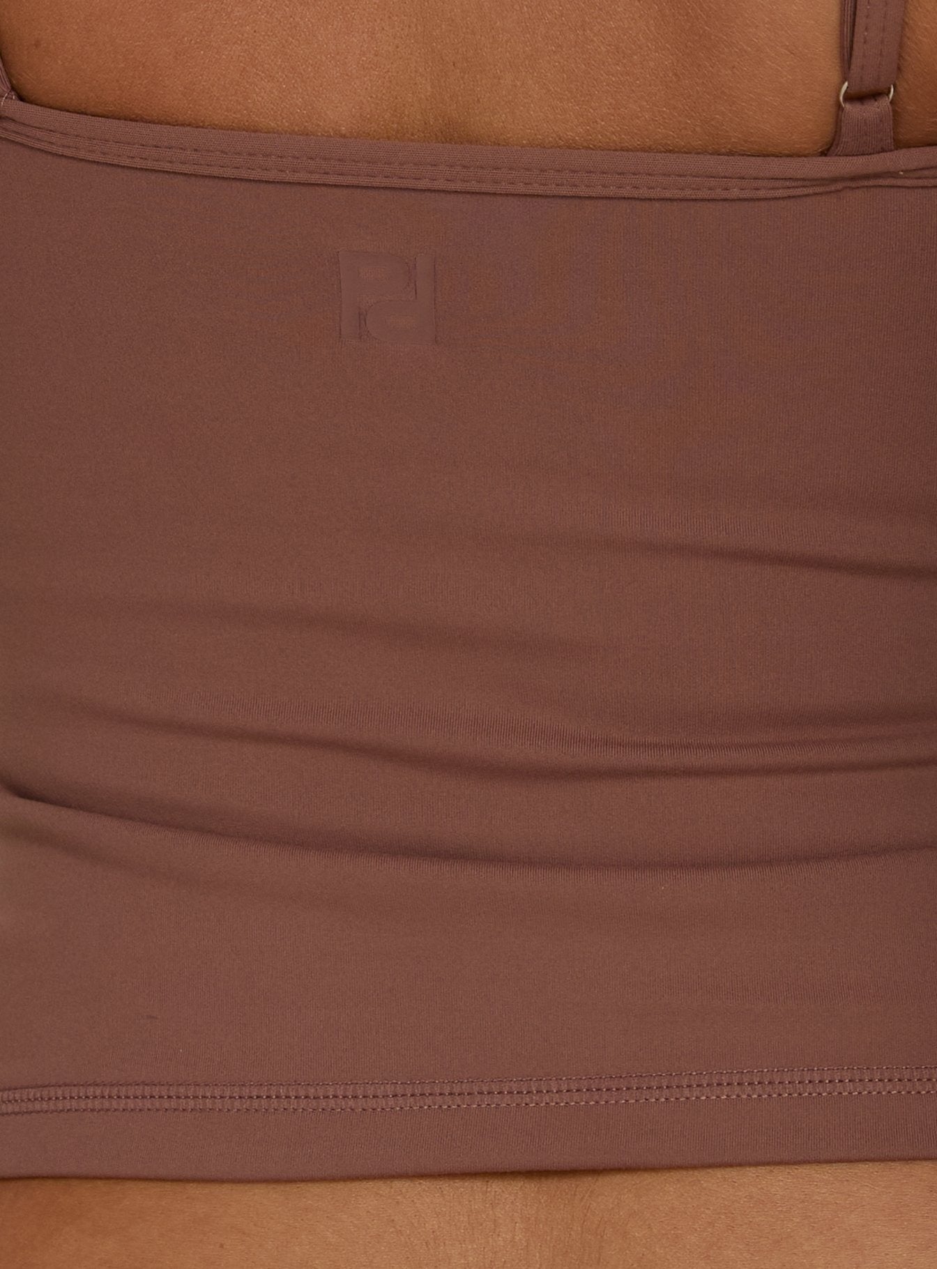 Ascend Layered Halter Tank Top Brown / Pink