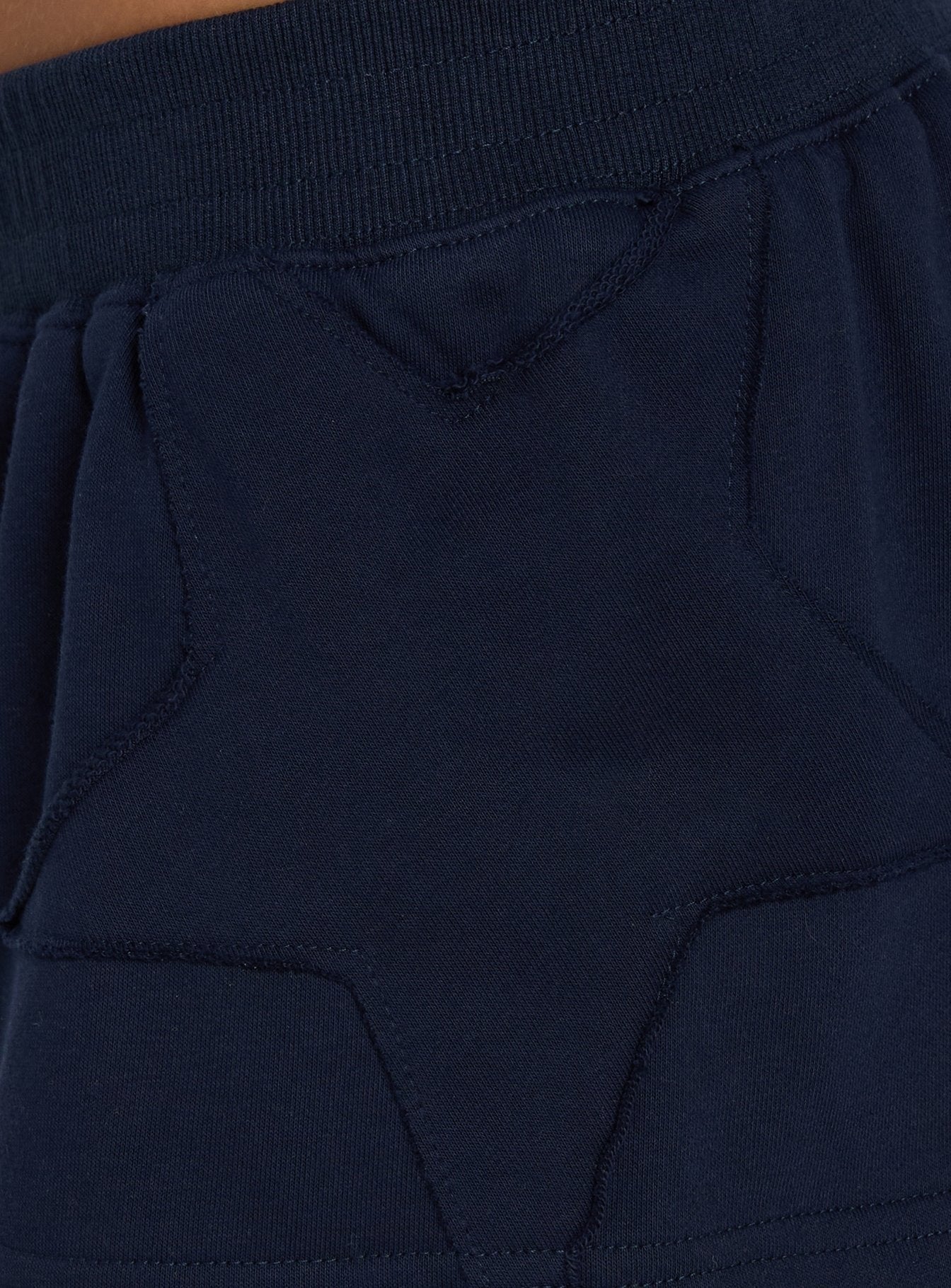 Kohdie Applique Fleece Micro Shorts Navy