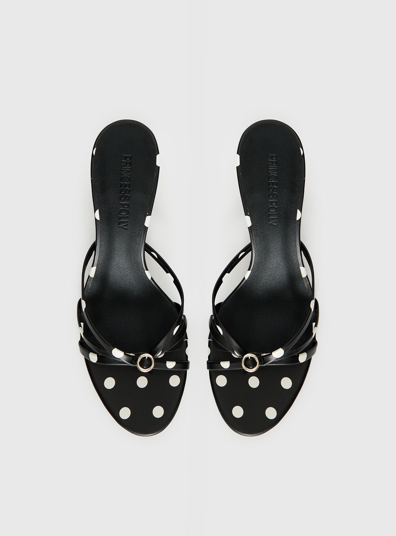 For The Rush Kitten Heels Black Polka
