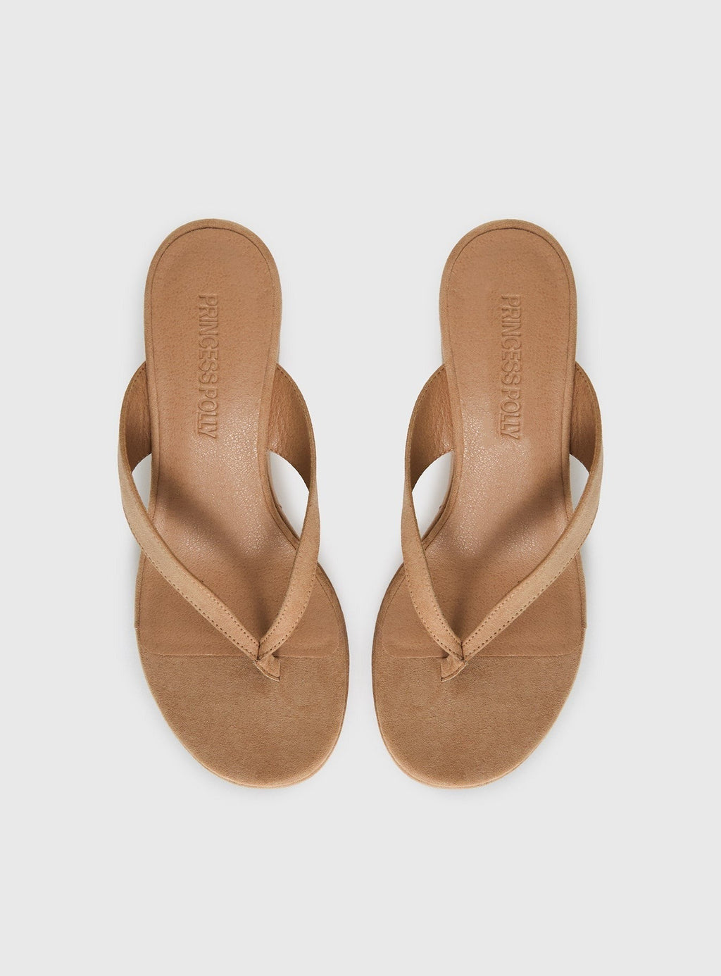 Kamiko Wedged Heels Tan Faux Suede