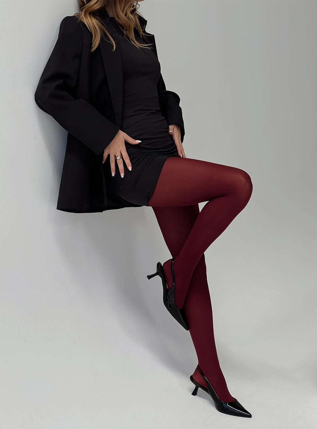 Eliseo Stockings Burgundy