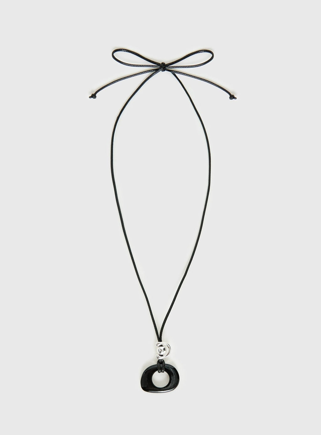 Static Romance Pendant Necklace Black