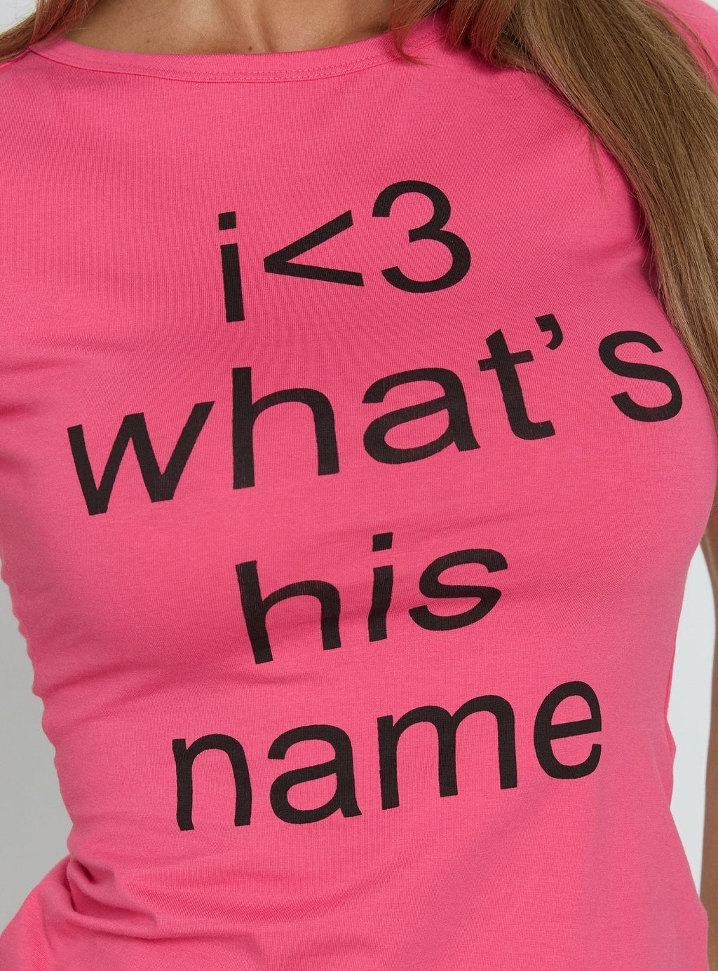 What's His Name Graphic Top Hot Pink