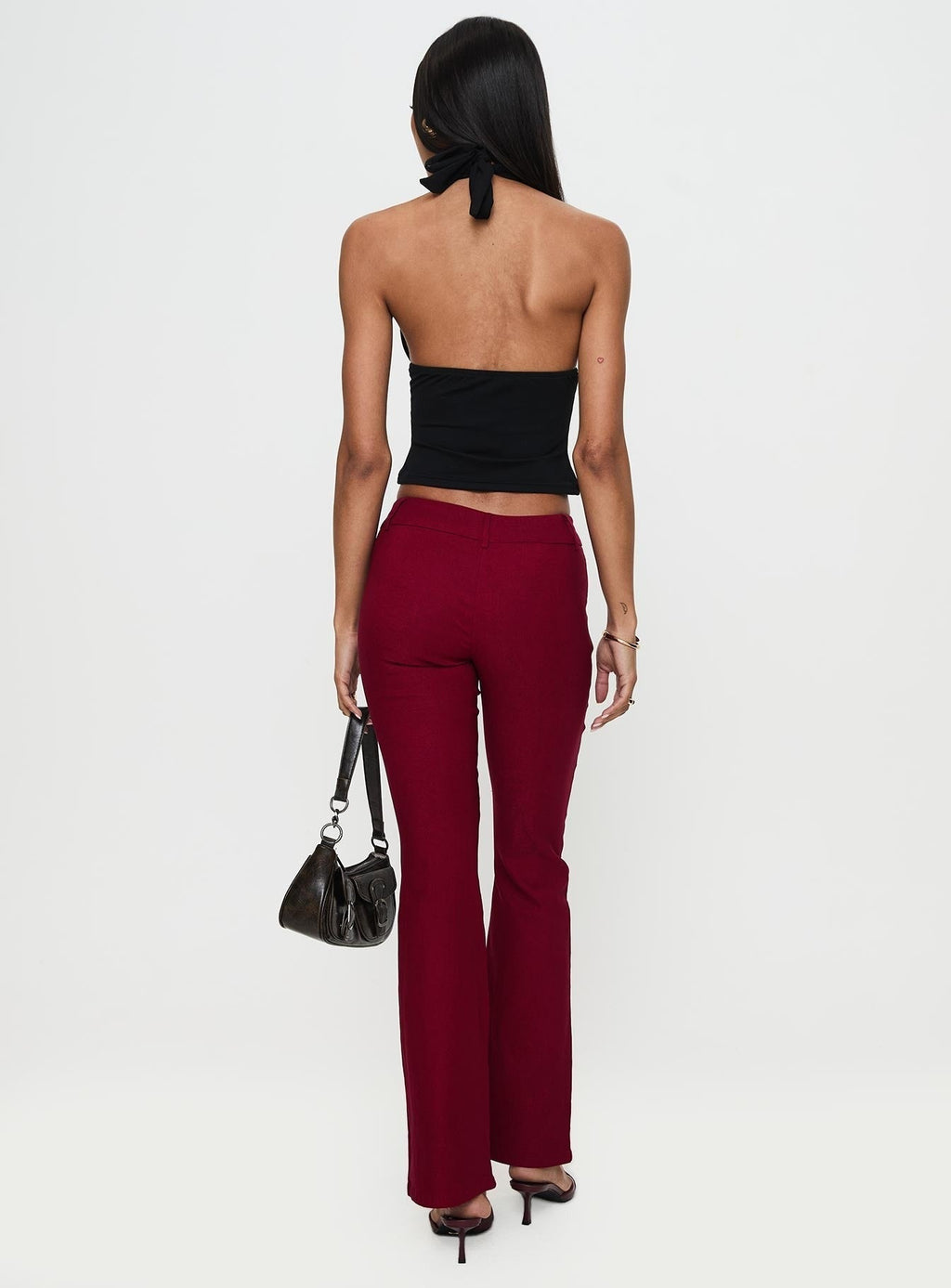 Kinkirk Flared Pants Burgundy Tall