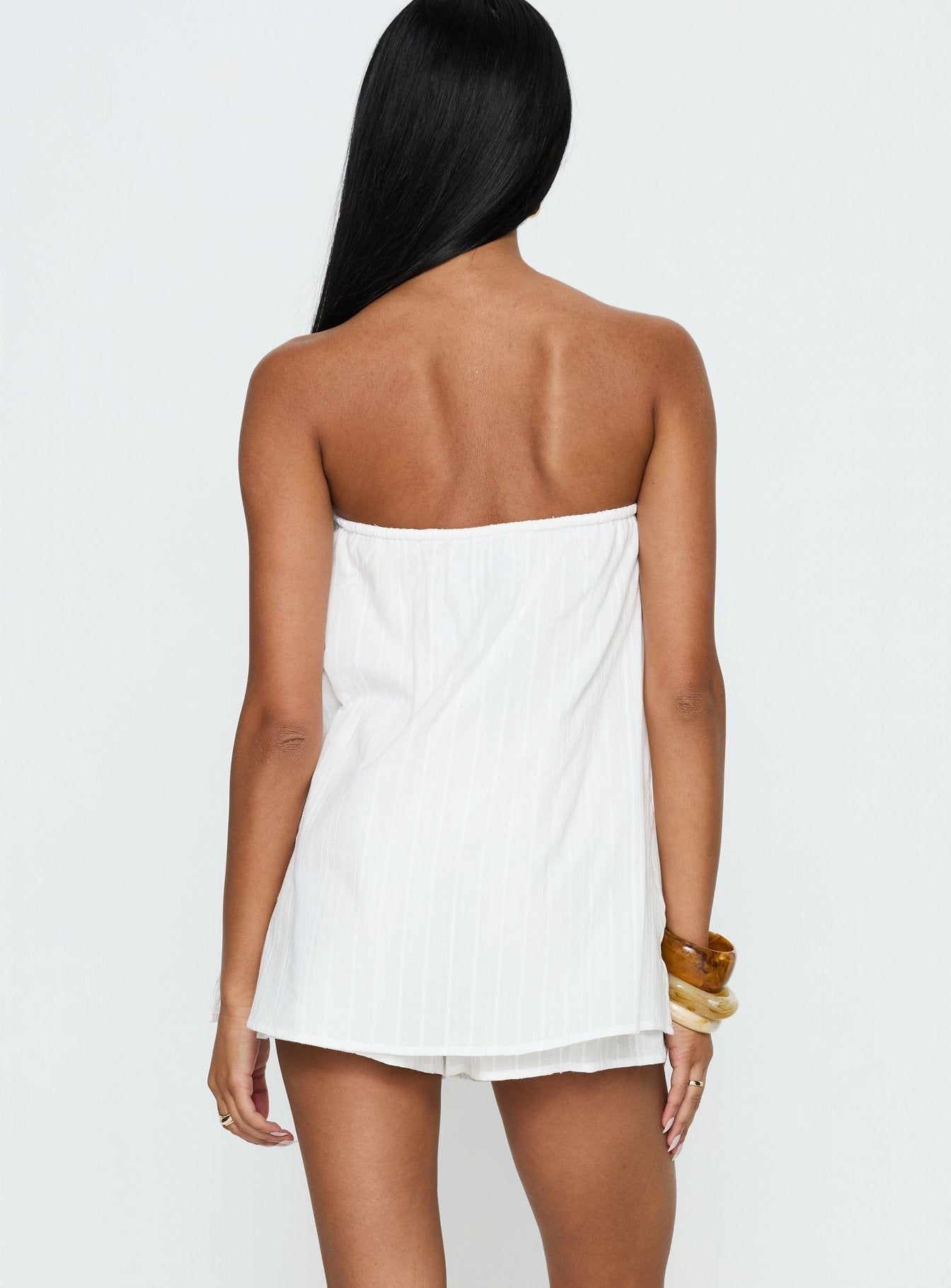 Isafelia Strapless Romper Off White