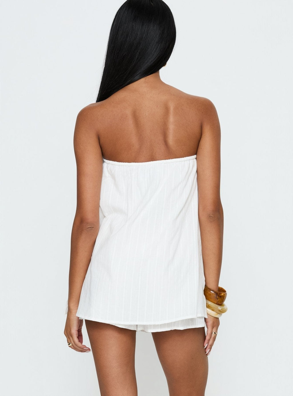 Isafelia Strapless Romper Off White