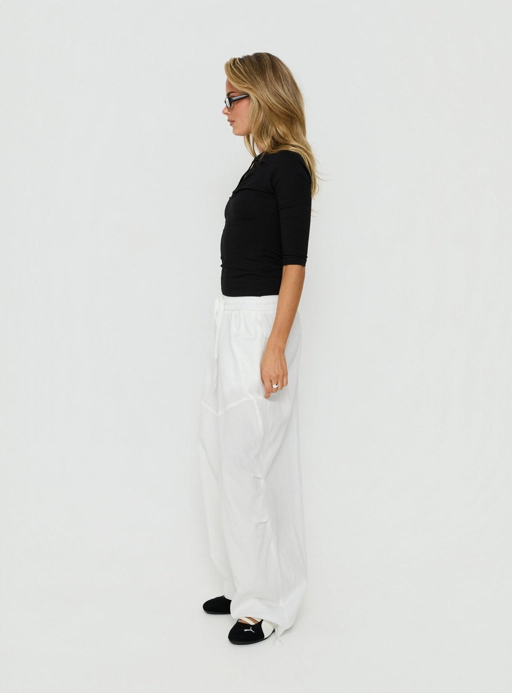 Mankind Baggy Cargo Pants White