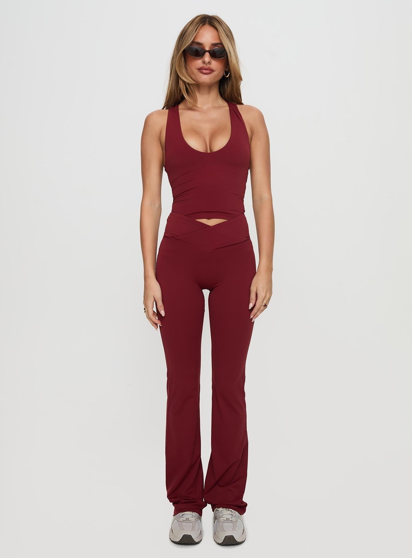 Sunday Session Active Flare Leg Pant Red