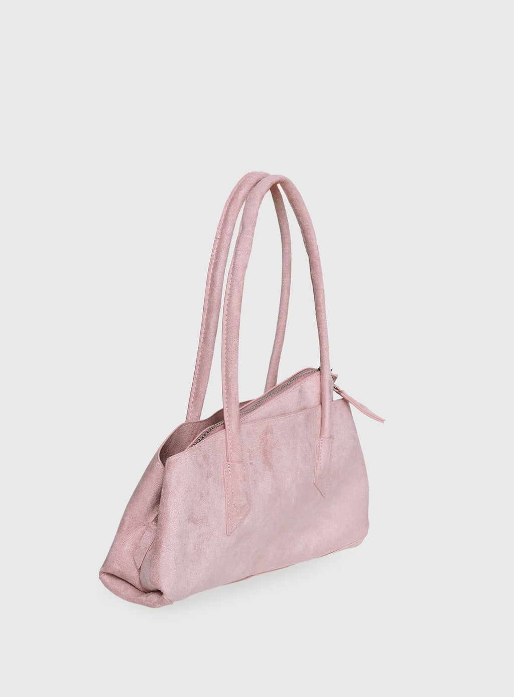Hotshot Faux Suede Shoulder Bag Dusty Pink