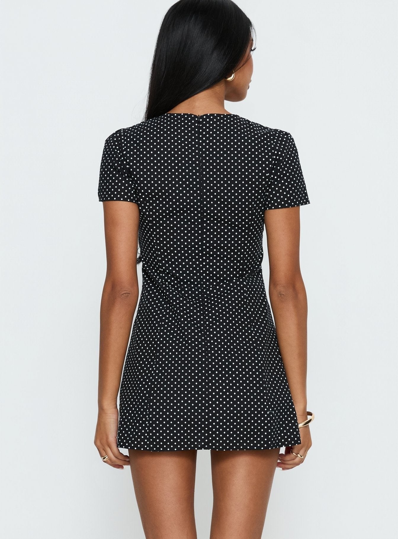Loveliness Romper Black Polka