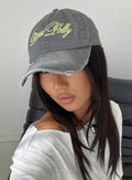 Off Duty Distressed Cap Grey / Yellow