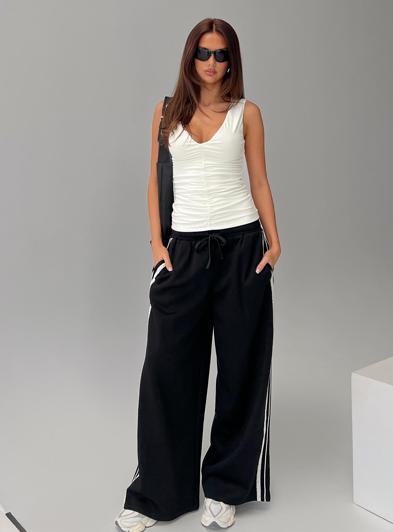 Loving Is Easy Ruched Top White