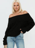 Parkley Boucle Off The Shoulder Black