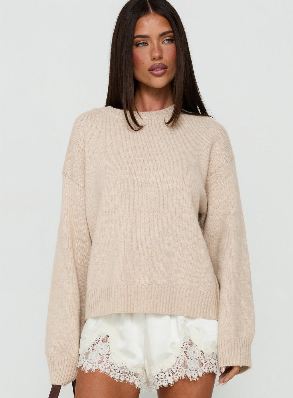 Elida Boxy Wide Sleeve Jumper Cream