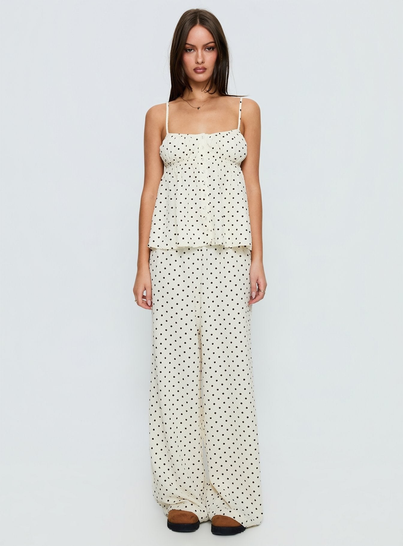 Cassini Set White Polka