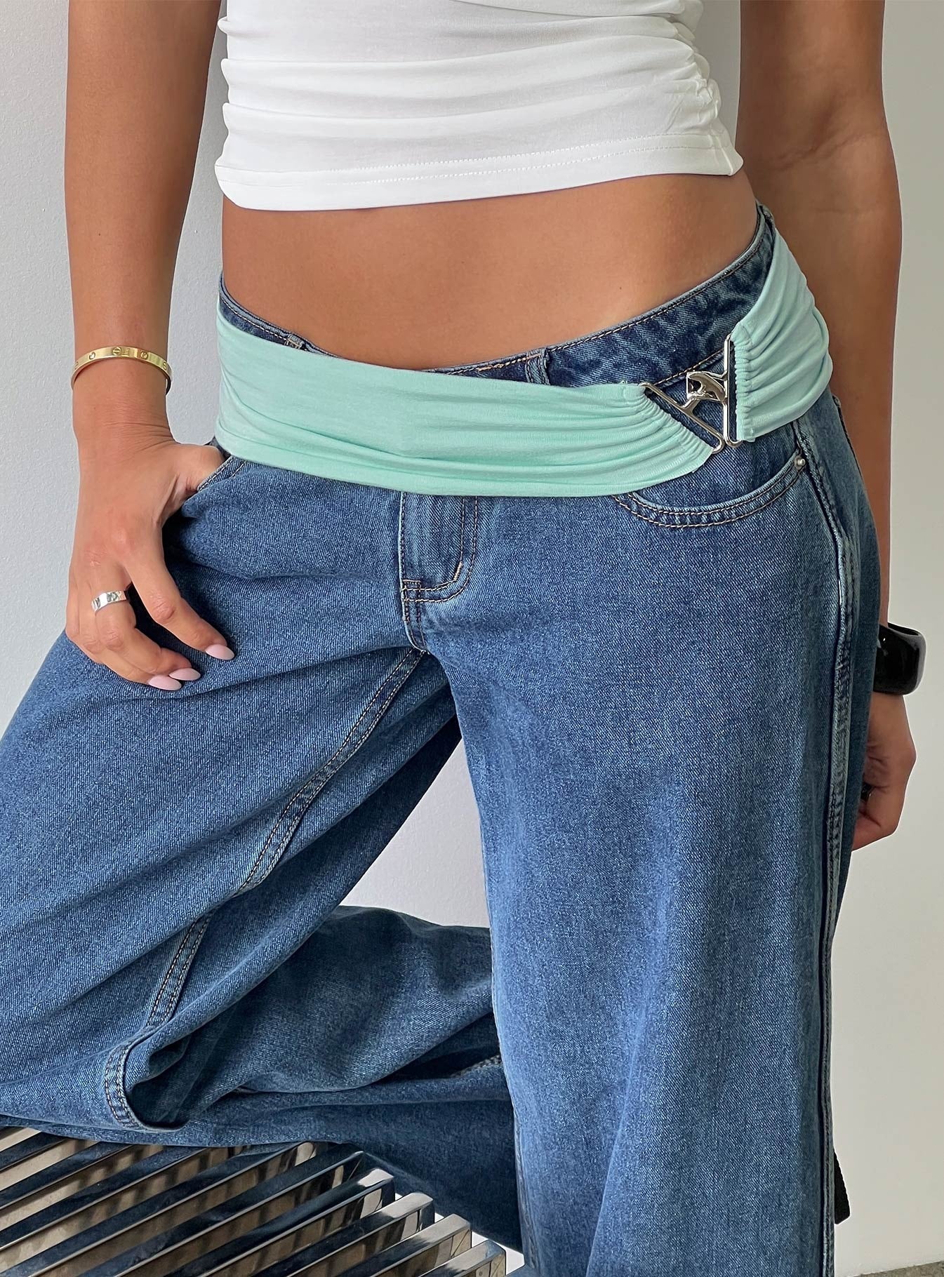 Soft Haze Belt Aqua