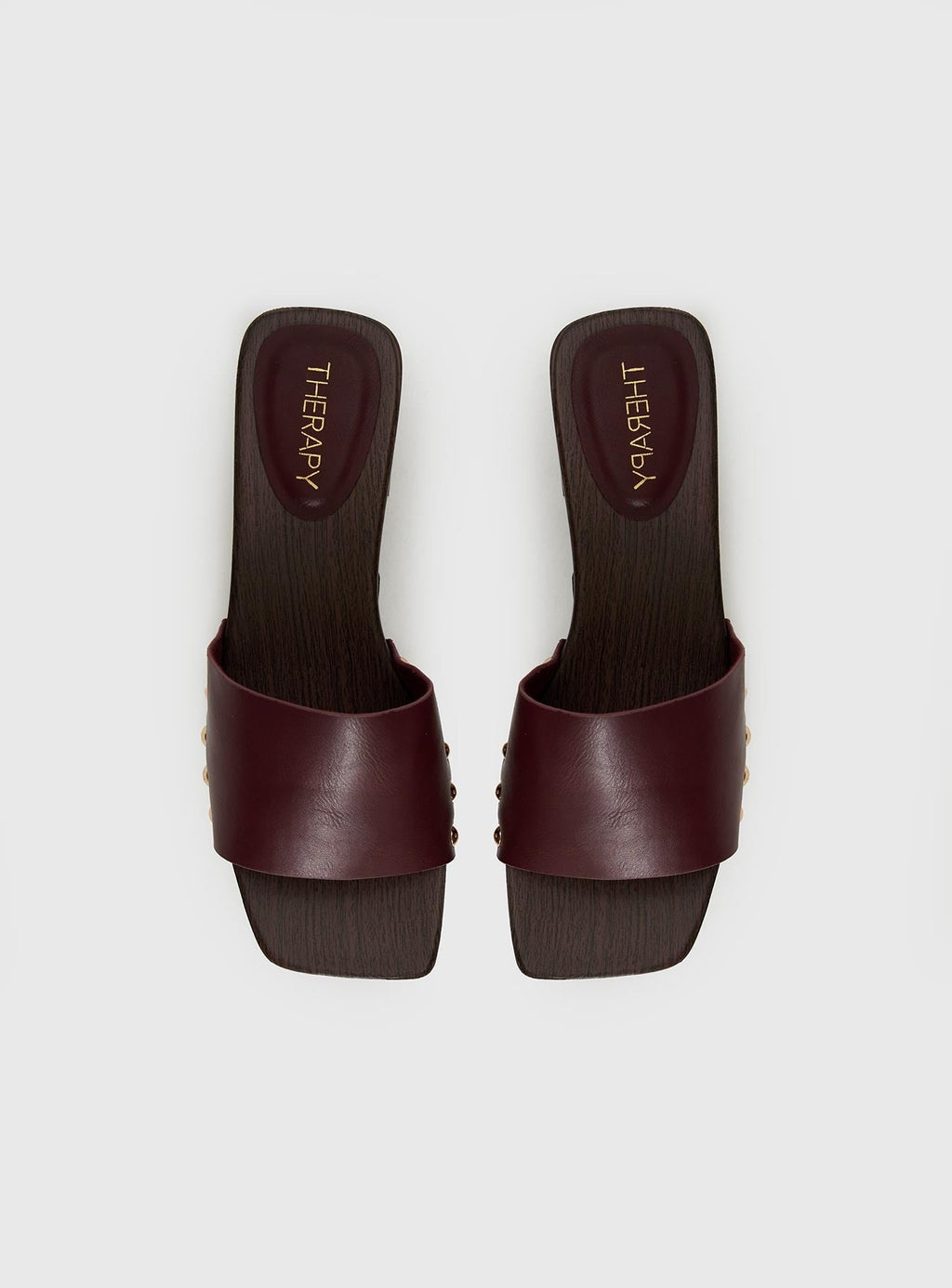 Therapy Zane Stud Detail Sandals Red