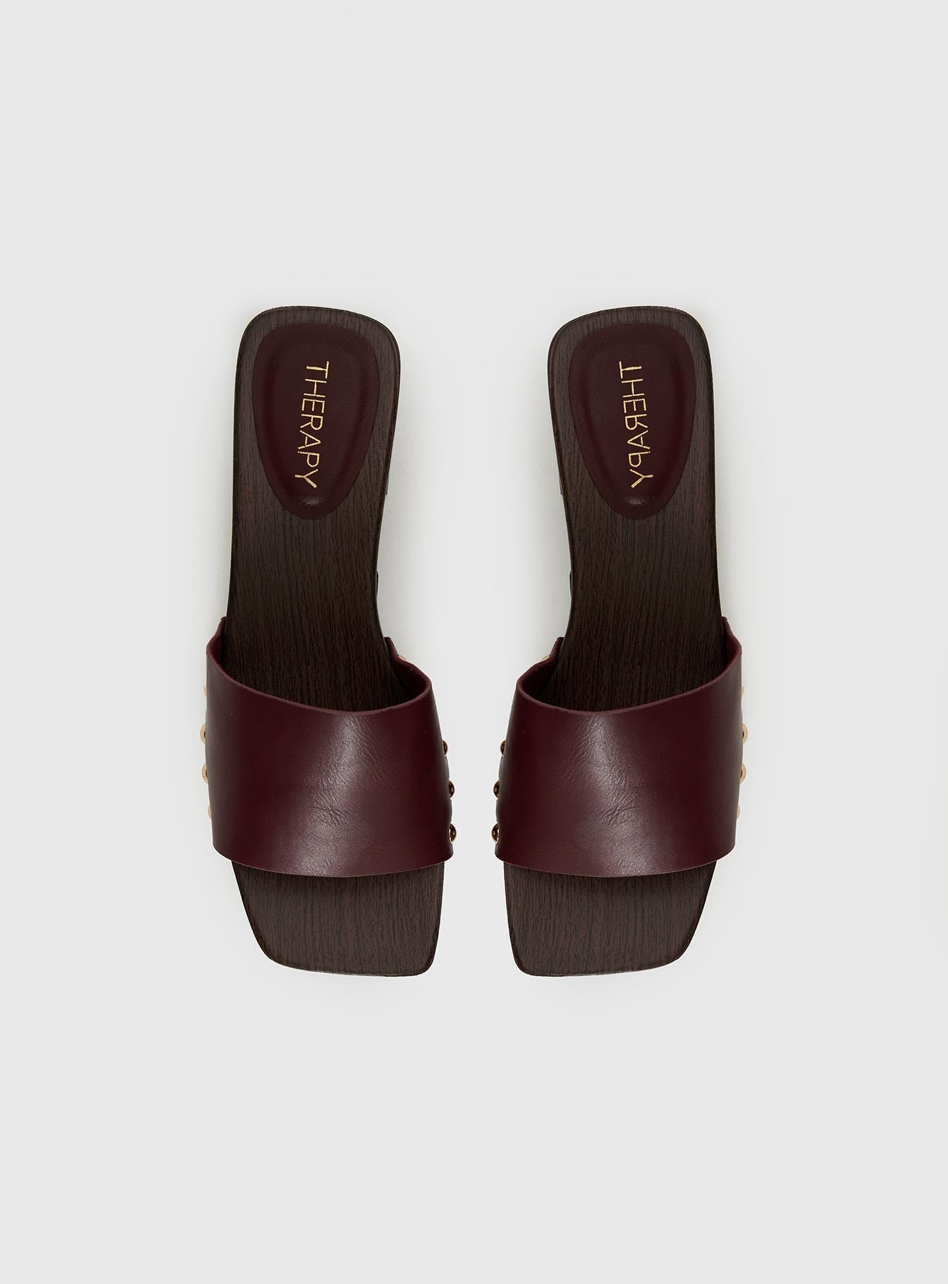 Therapy Zane Stud Detail Sandals Red