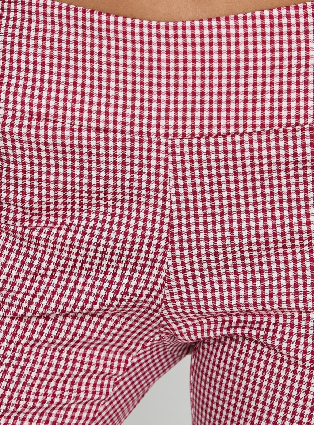 Rossie Capri Pants Red Gingham