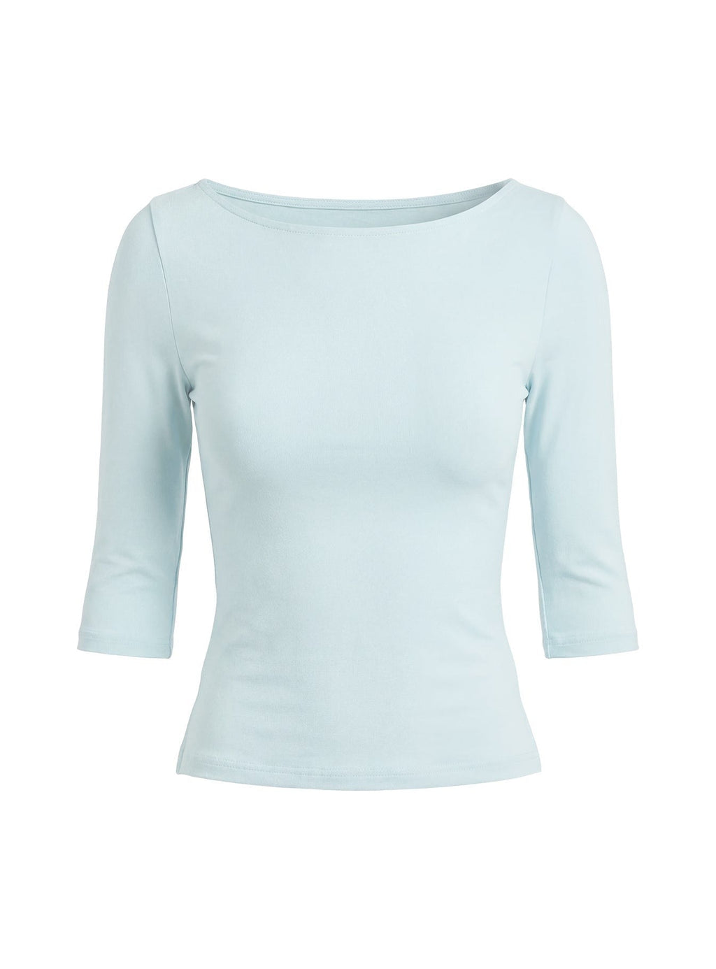 Daily Define Boatneck 3/4 Sleeve Top Icy Blue