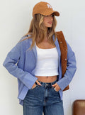 Mallin Shirt Mid Blue Stripe