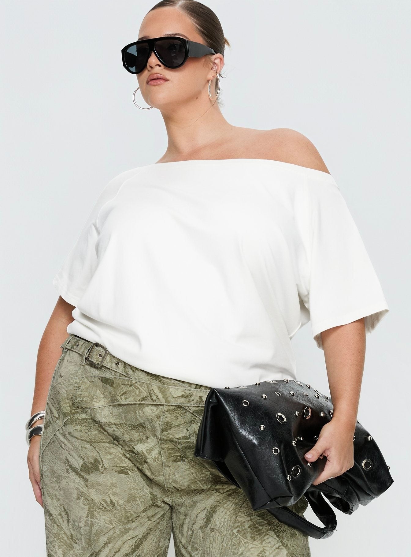 Icon Baby Off Shoulder Top White Curve