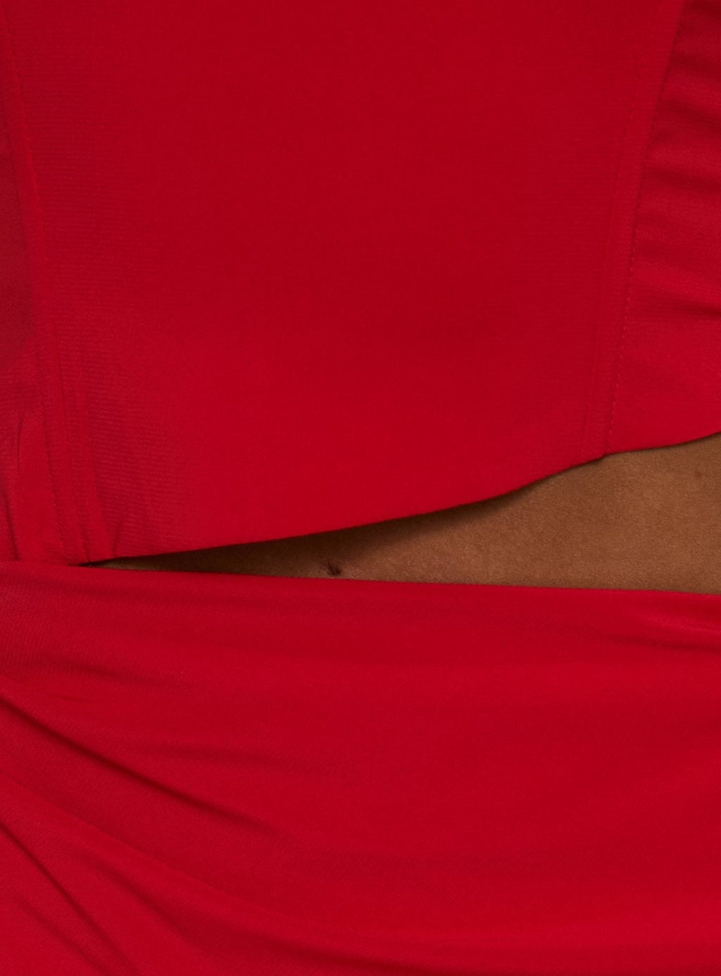 Jasira Strapless Drape Mini Dress Bold Red