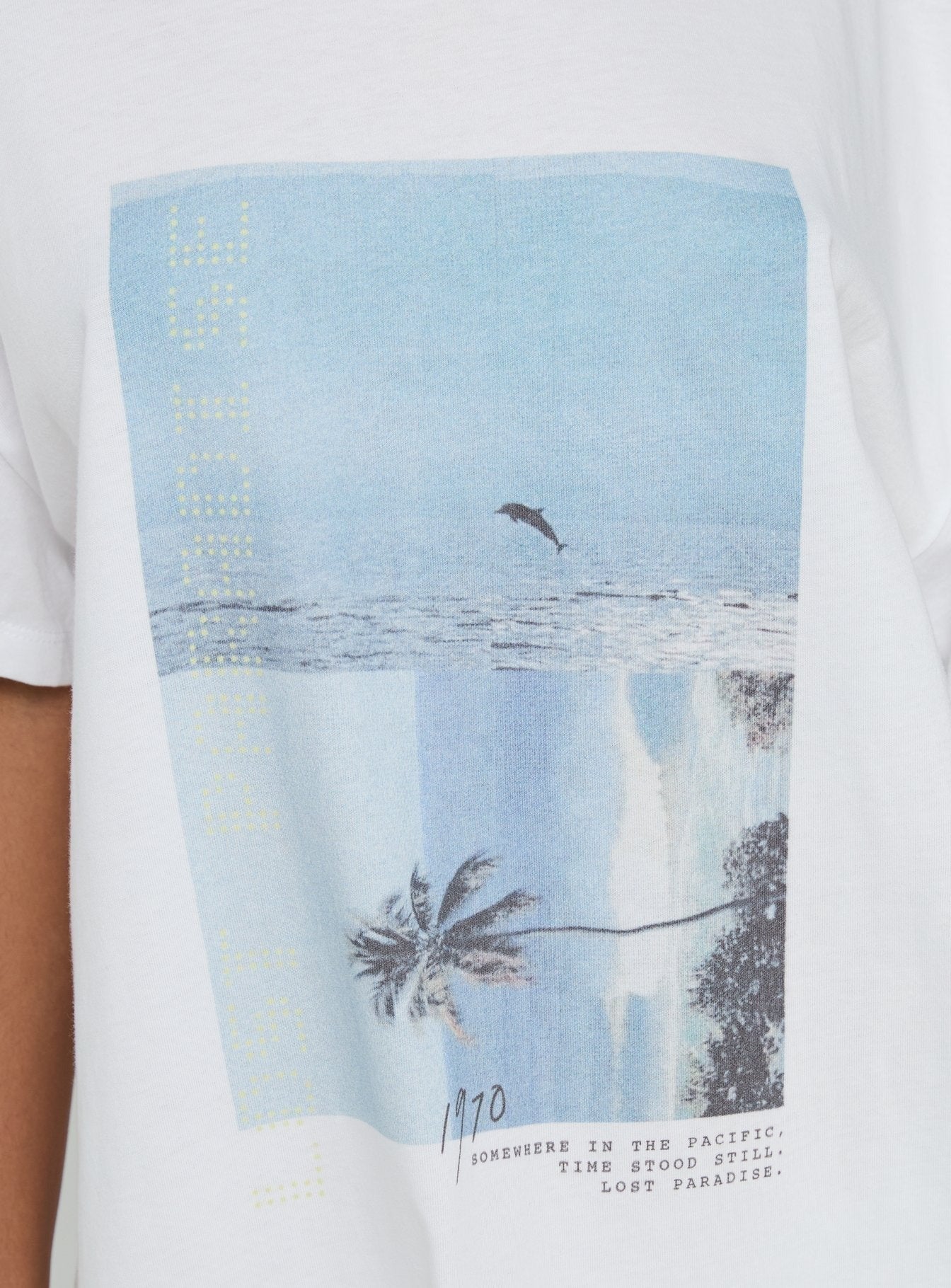 From Elsewhere Oversized Graphic Tee White