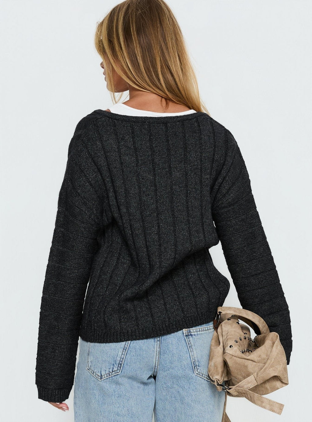 Main Thing Knit Sweater Black Marle