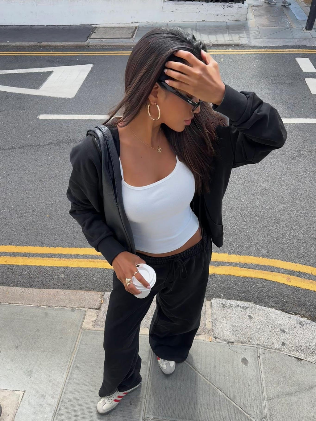 All Day Oversized Hoodie Washed Black