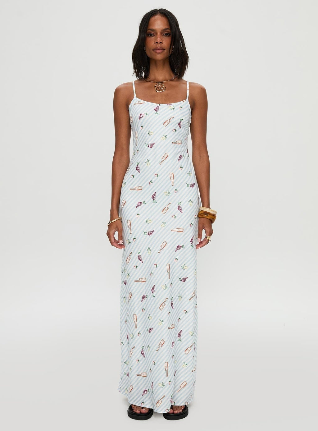 Charcuterie Maxi Dress Blue