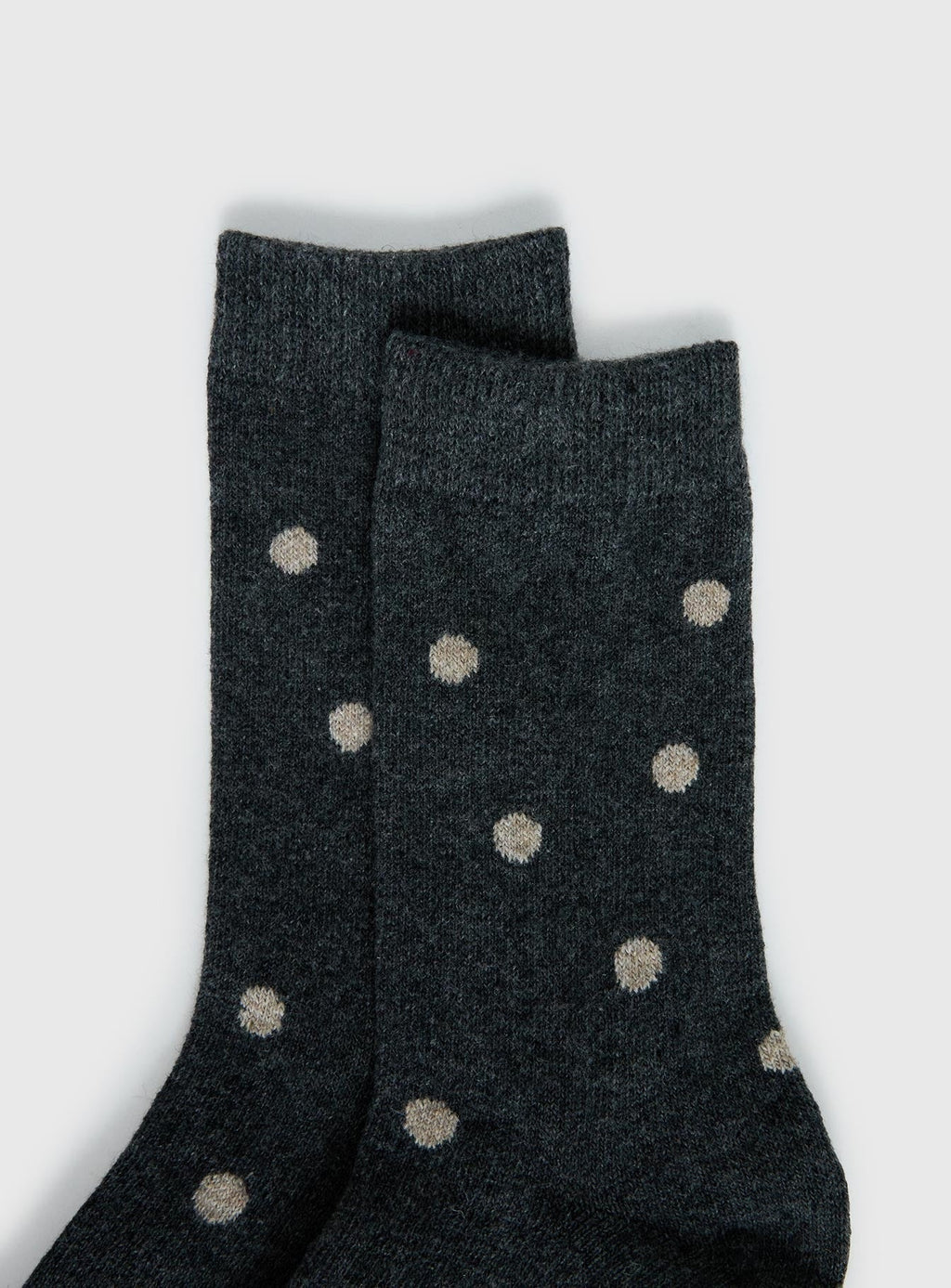 Safire Socks Grey / Beige Polka Dot