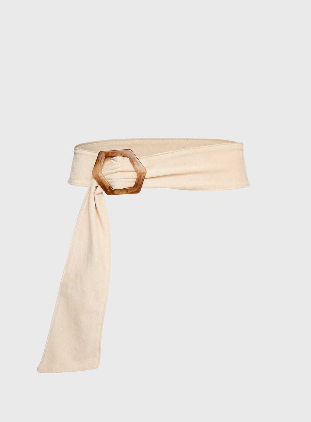 Tenderness Faux Suede Belt Beige