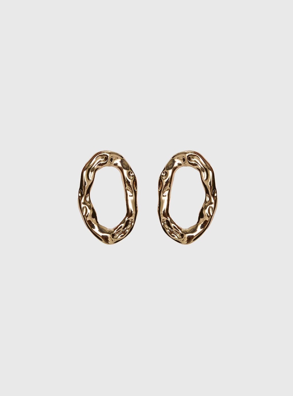 Rumie Oval Earrings Gold