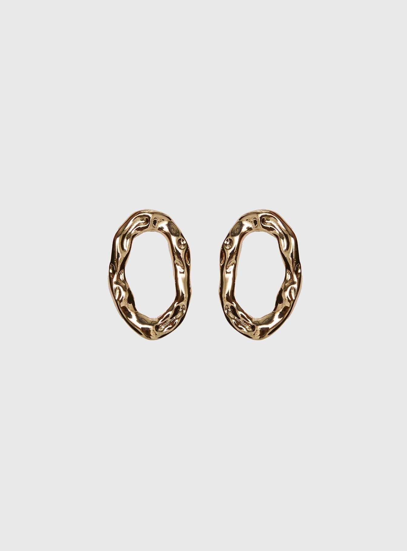 Rumie Oval Earrings Gold