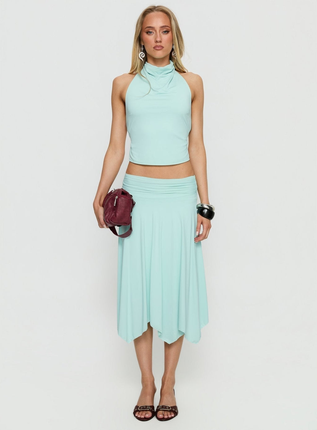 Scenic Route High Neck Top Blue