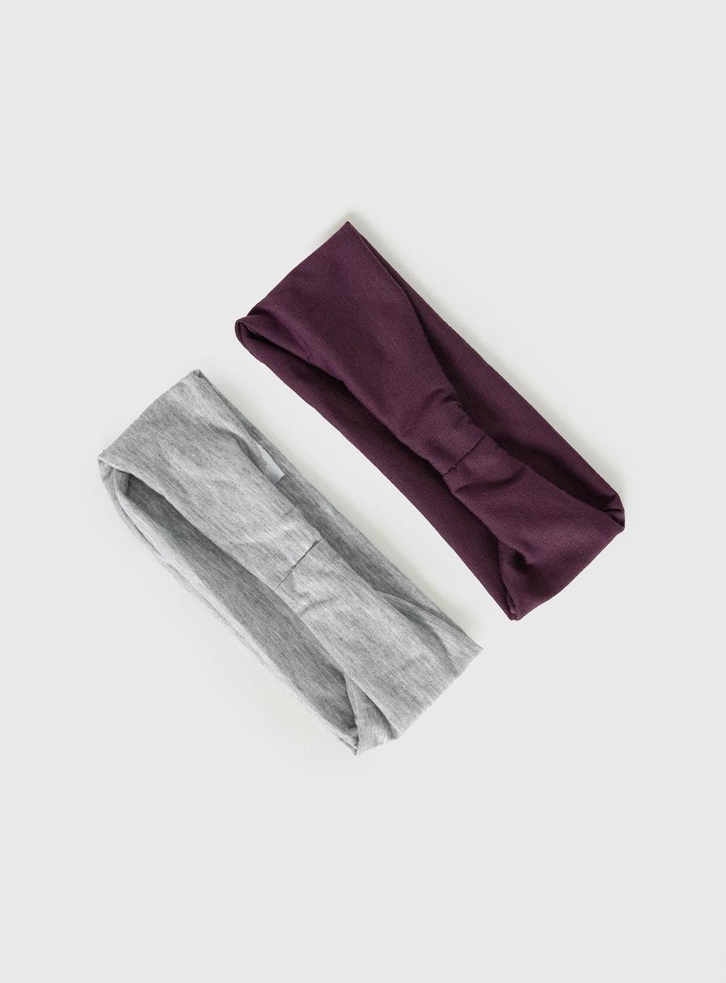 The Juney Headband Pack Grey Marle / Plum