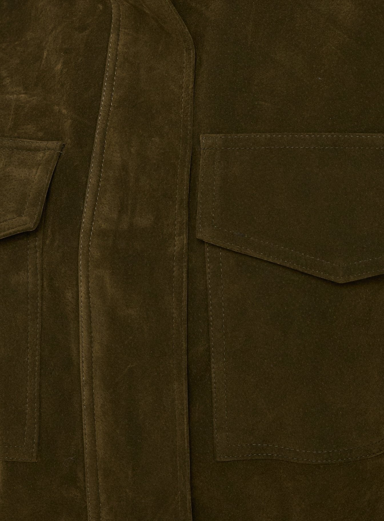 Double Life Funnel Neck Cargo Jacket Olive Green