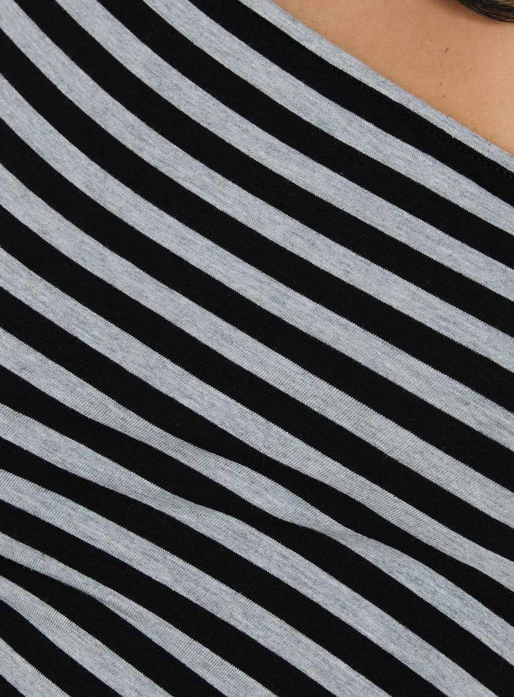 Lost Connection One Shoulder Top Multi Stripe