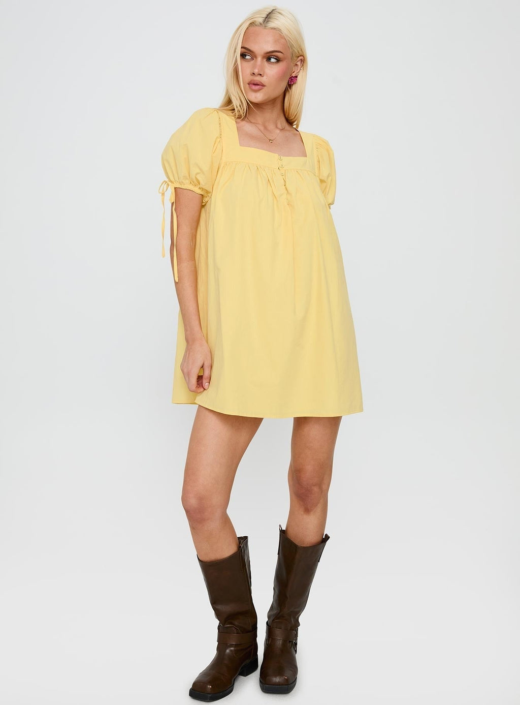 Lilibet Mini Dress Lemon