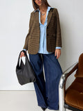 Leanah Blazer Brown Check