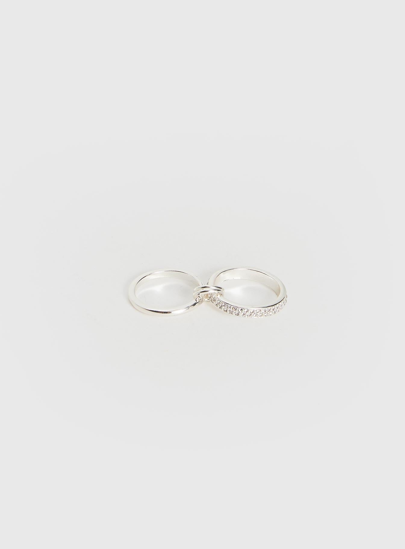 Something Sweet Stacked Ring Silver