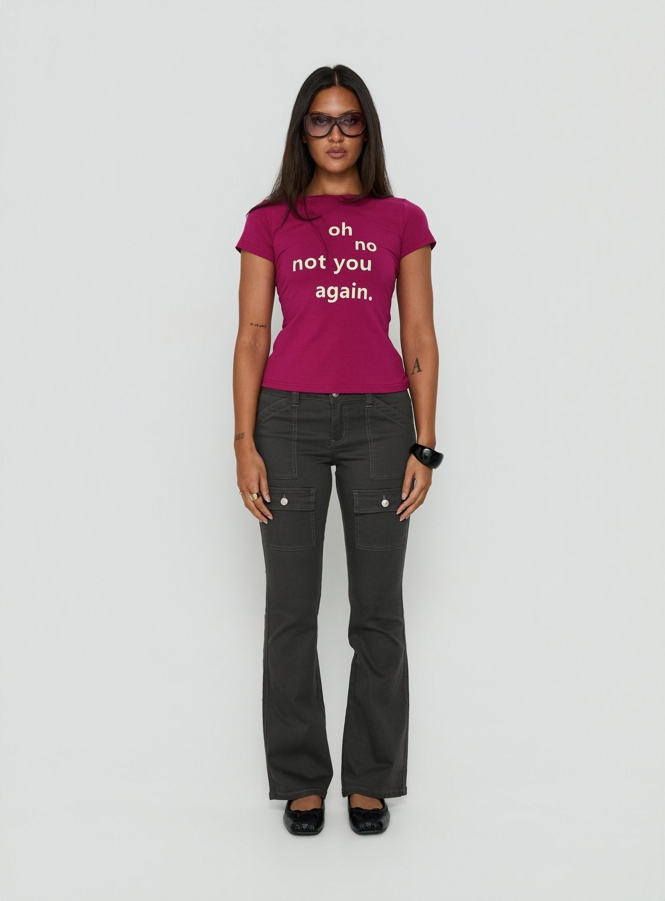 You Again Graphic Top Plum