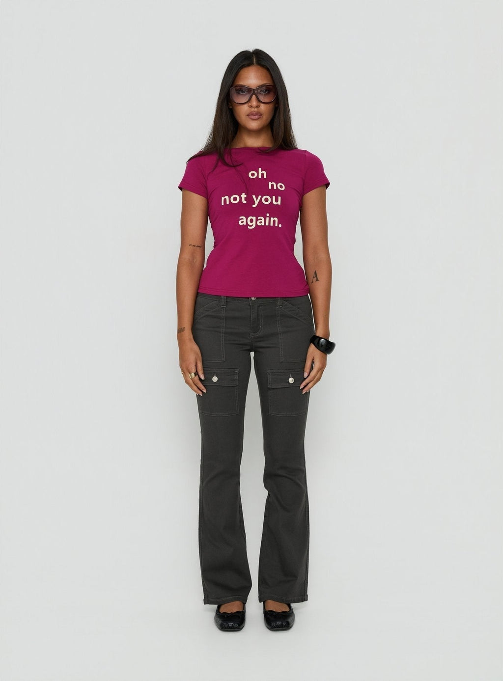 You Again Graphic Top Plum