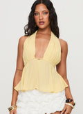 Saddler Halter Top Yellow