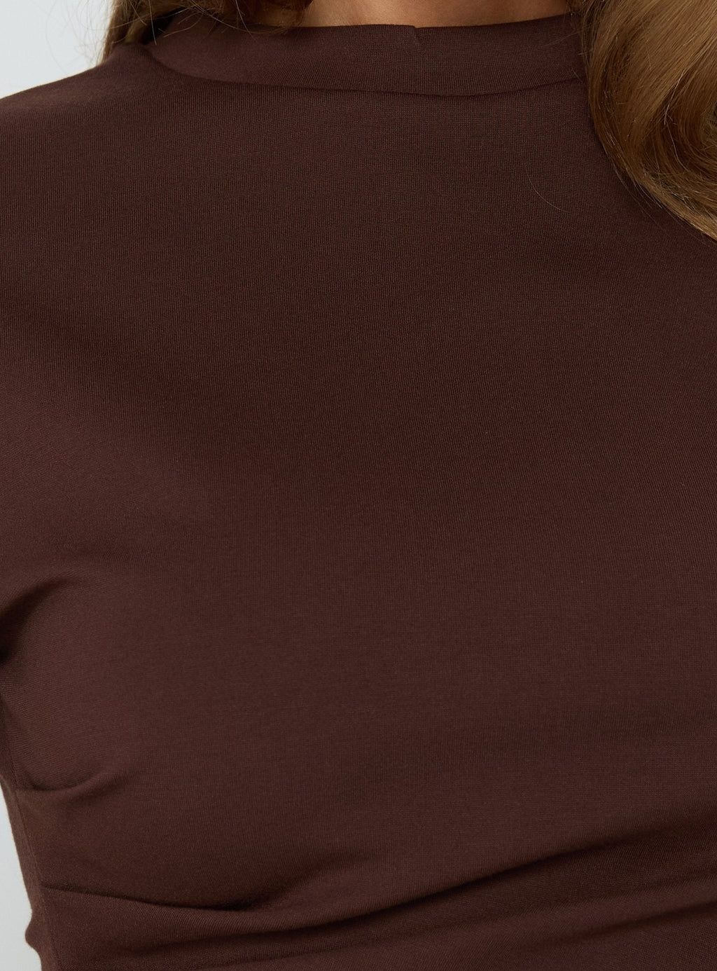 Lioxa Ruched Waist Tee Chocolate