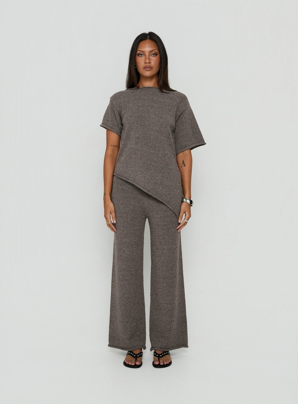 Amelise Knit Poncho Mocha
