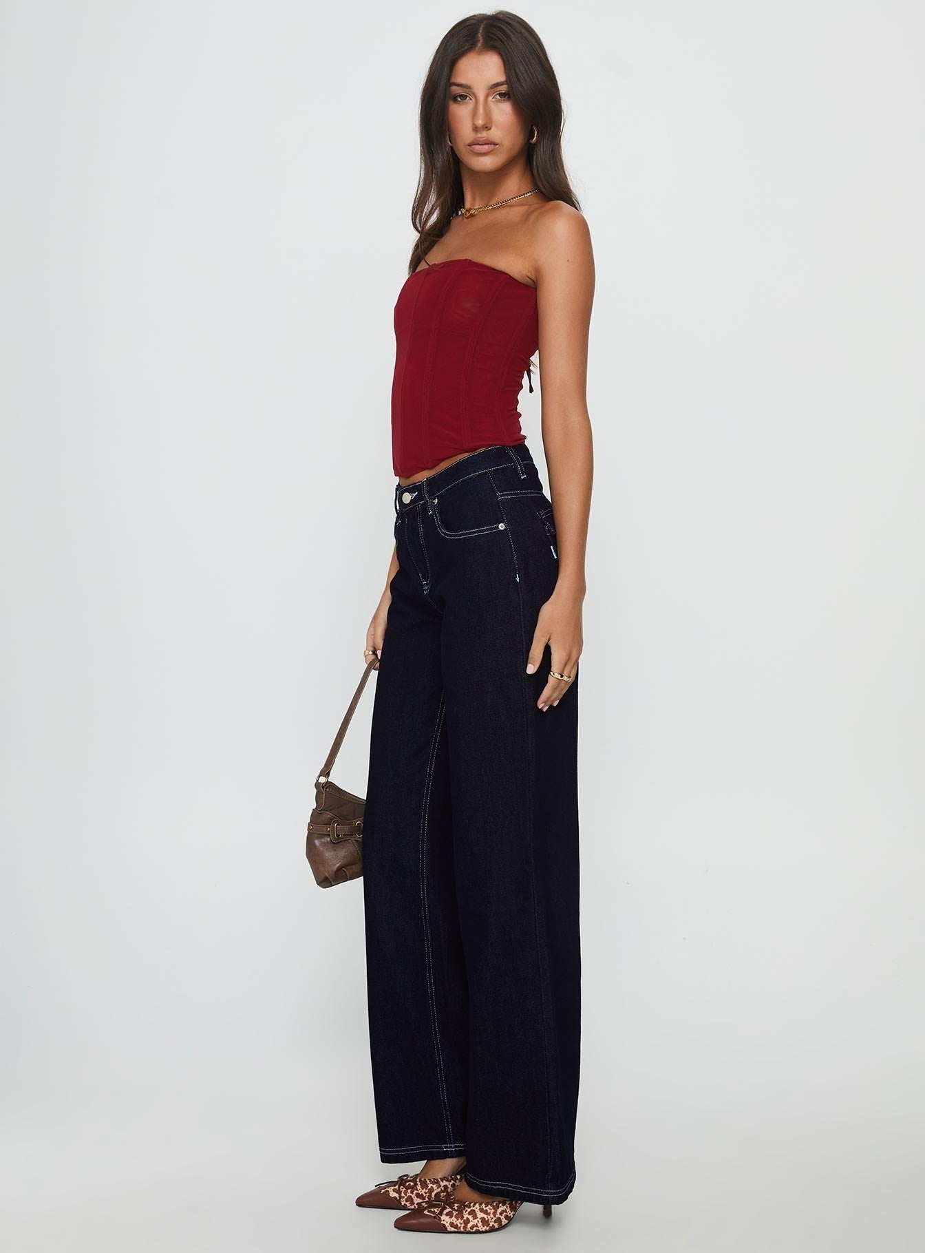 Everlong Mid Rise Straight Leg Jeans Indigo Wash