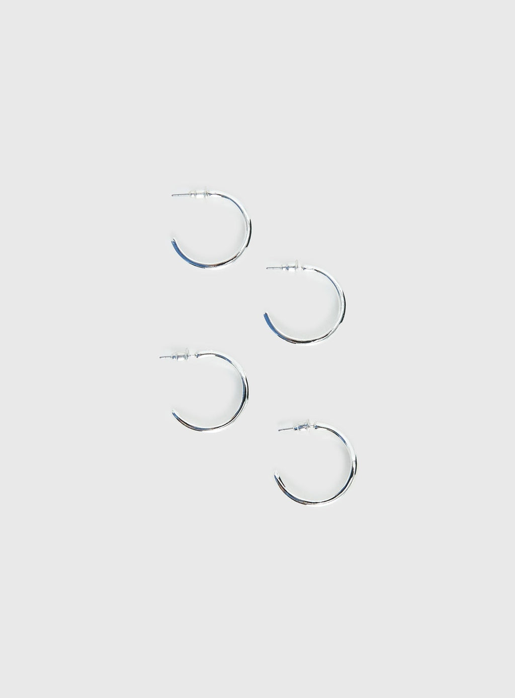 Lahna Hoop Earring Pack Silver